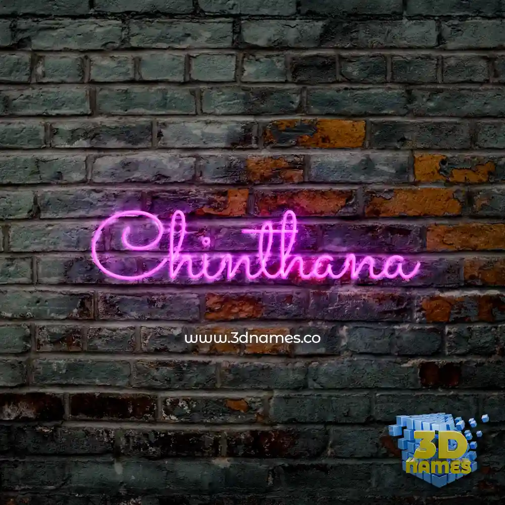 chinthana in Pink Neon style - 3D name wallpaper