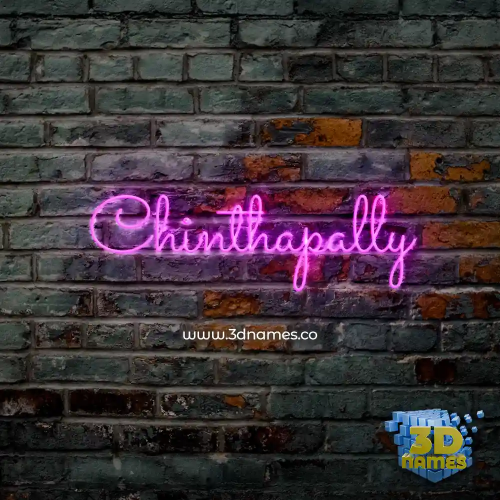 chinthapally in Pink Neon style - 3D name wallpaper