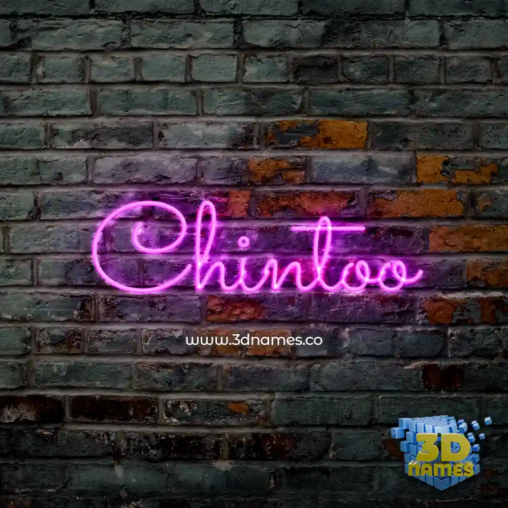 chintoo in Pink Neon style - 3D name wallpaper