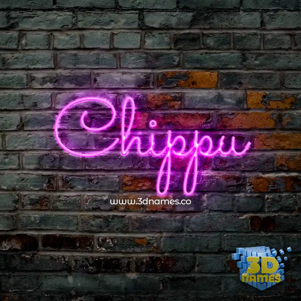 chippu in Pink Neon style - 3D name wallpaper