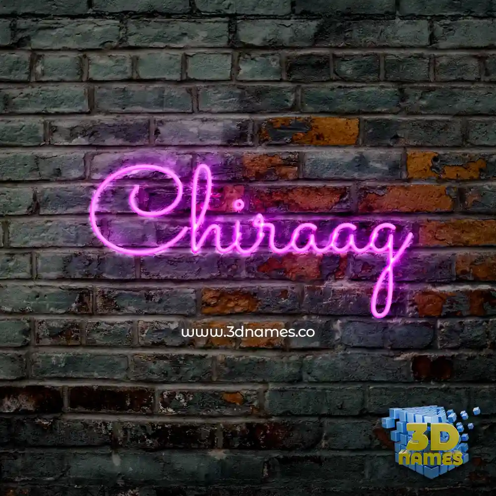 chiraag in Pink Neon style - 3D name wallpaper