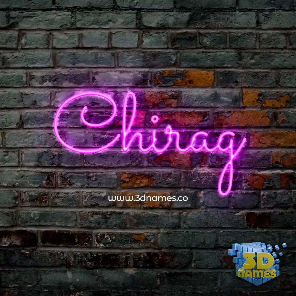 chirag in Pink Neon style - 3D name wallpaper
