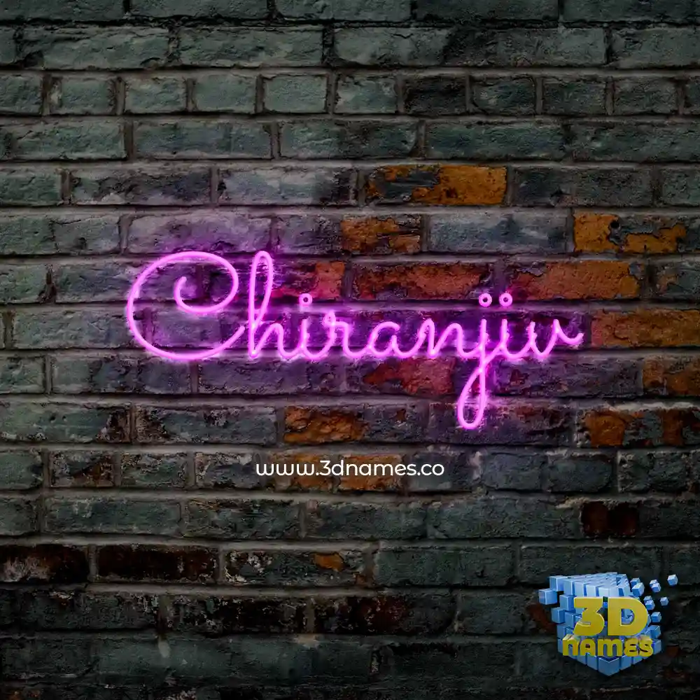 chiranjiv in Pink Neon style - 3D name wallpaper