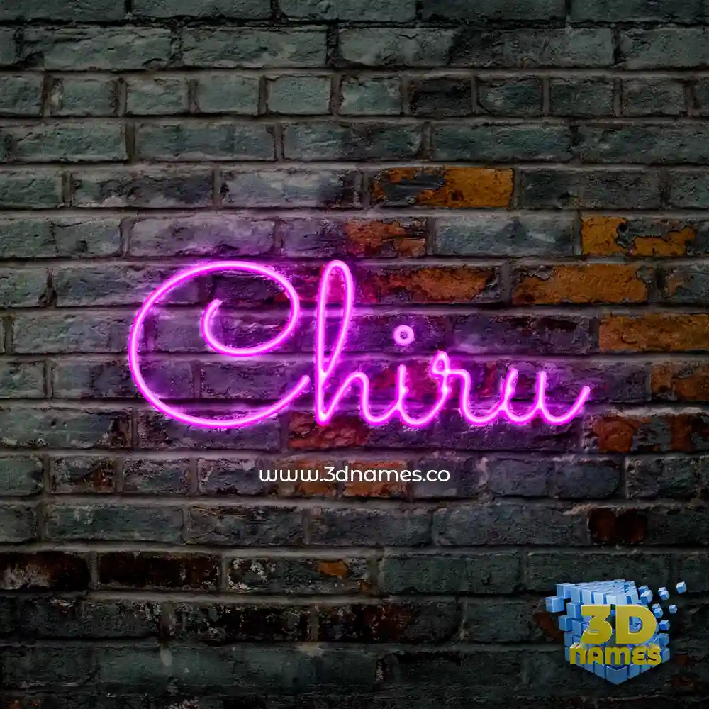 chiru in Pink Neon style - 3D name wallpaper