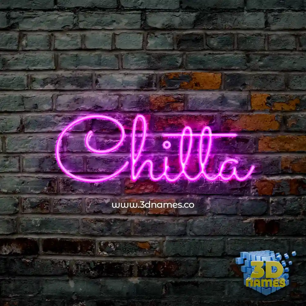chitta in Pink Neon style - 3D name wallpaper
