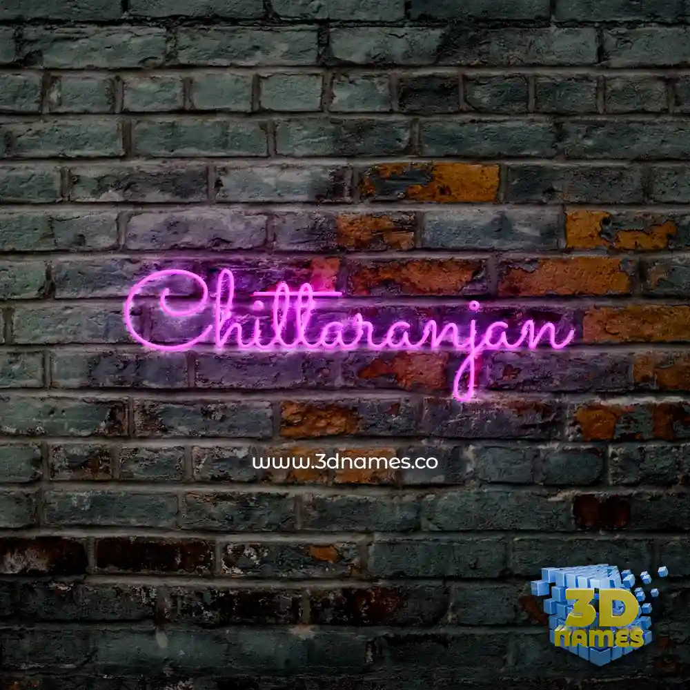 chittaranjan in Pink Neon style - 3D name wallpaper