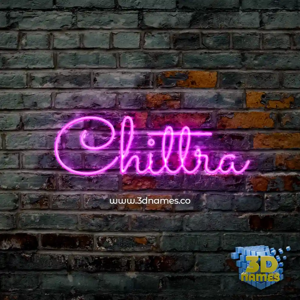 chittra in Pink Neon style - 3D name wallpaper