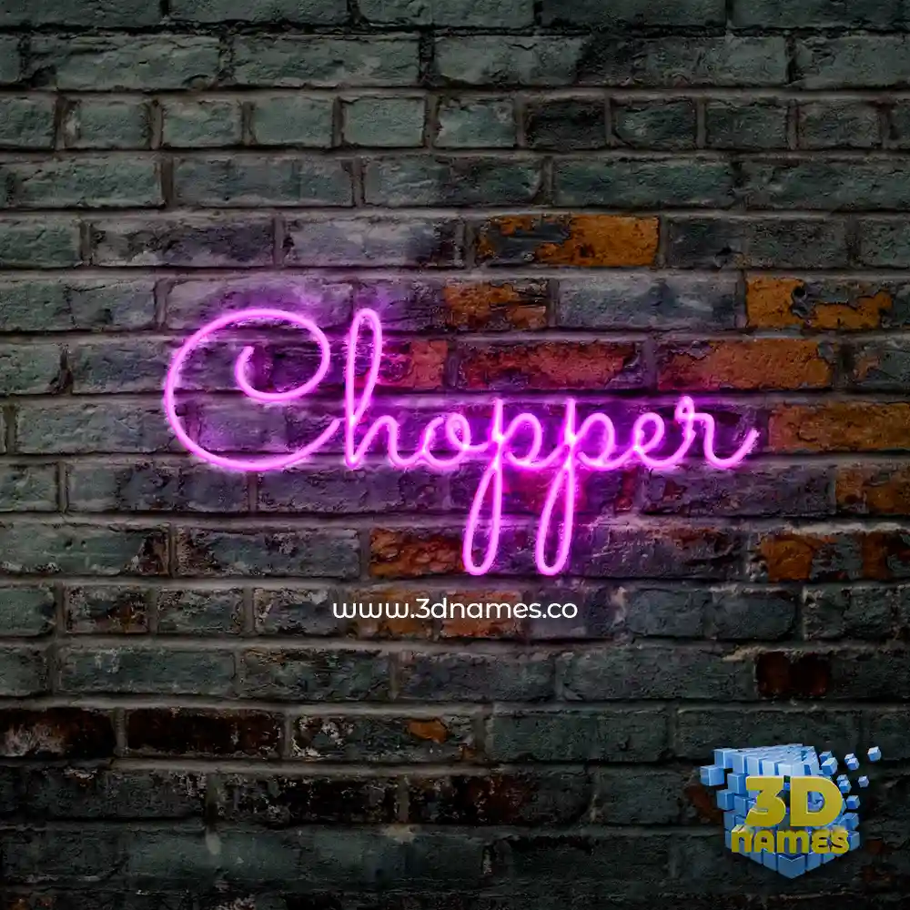 chopper in Pink Neon style - 3D name wallpaper