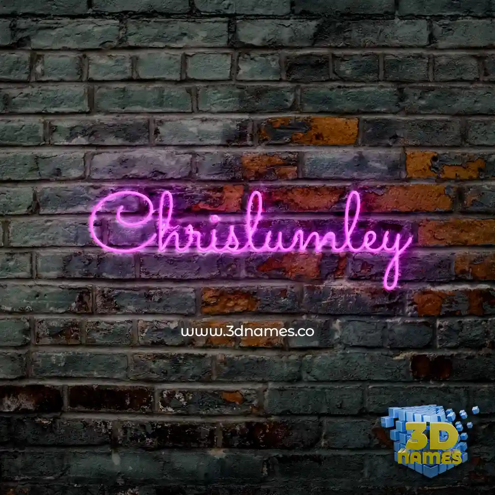 chrislumley in Pink Neon style - 3D name wallpaper