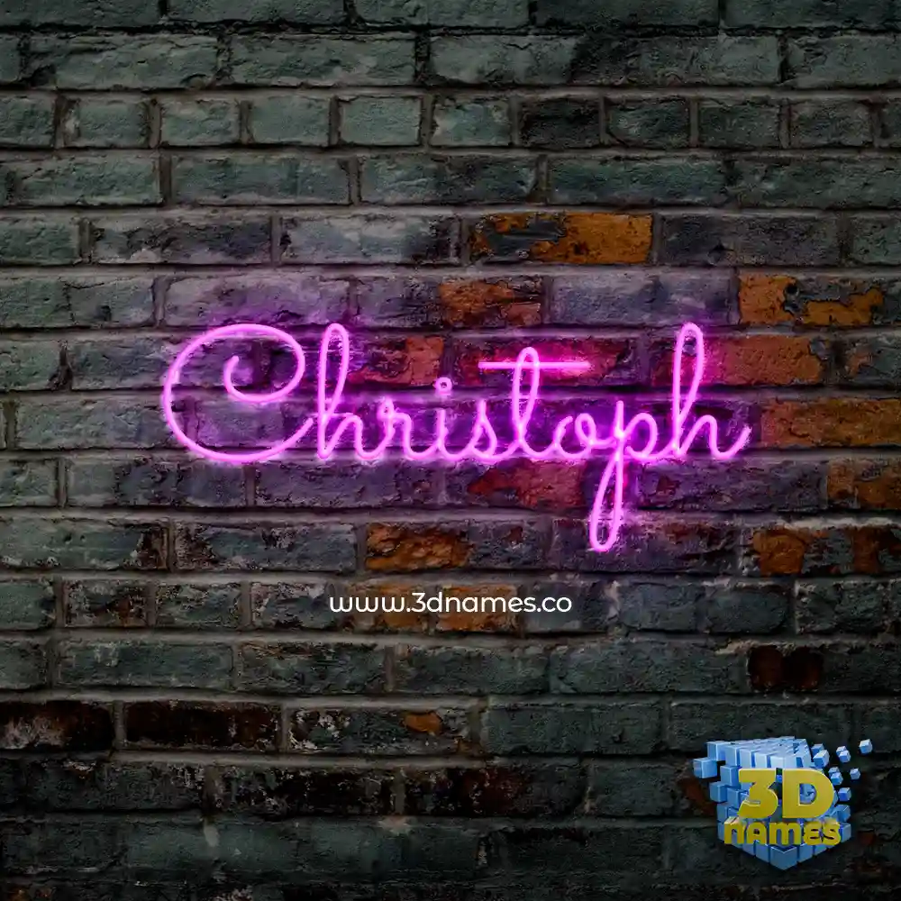 christoph in Pink Neon style - 3D name wallpaper