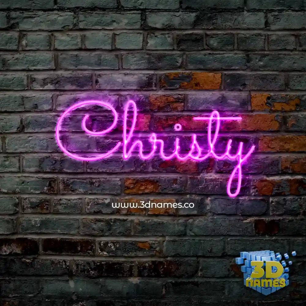 christy in Pink Neon style - 3D name wallpaper