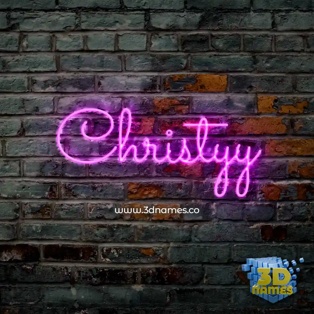 christyy in Pink Neon style - 3D name wallpaper