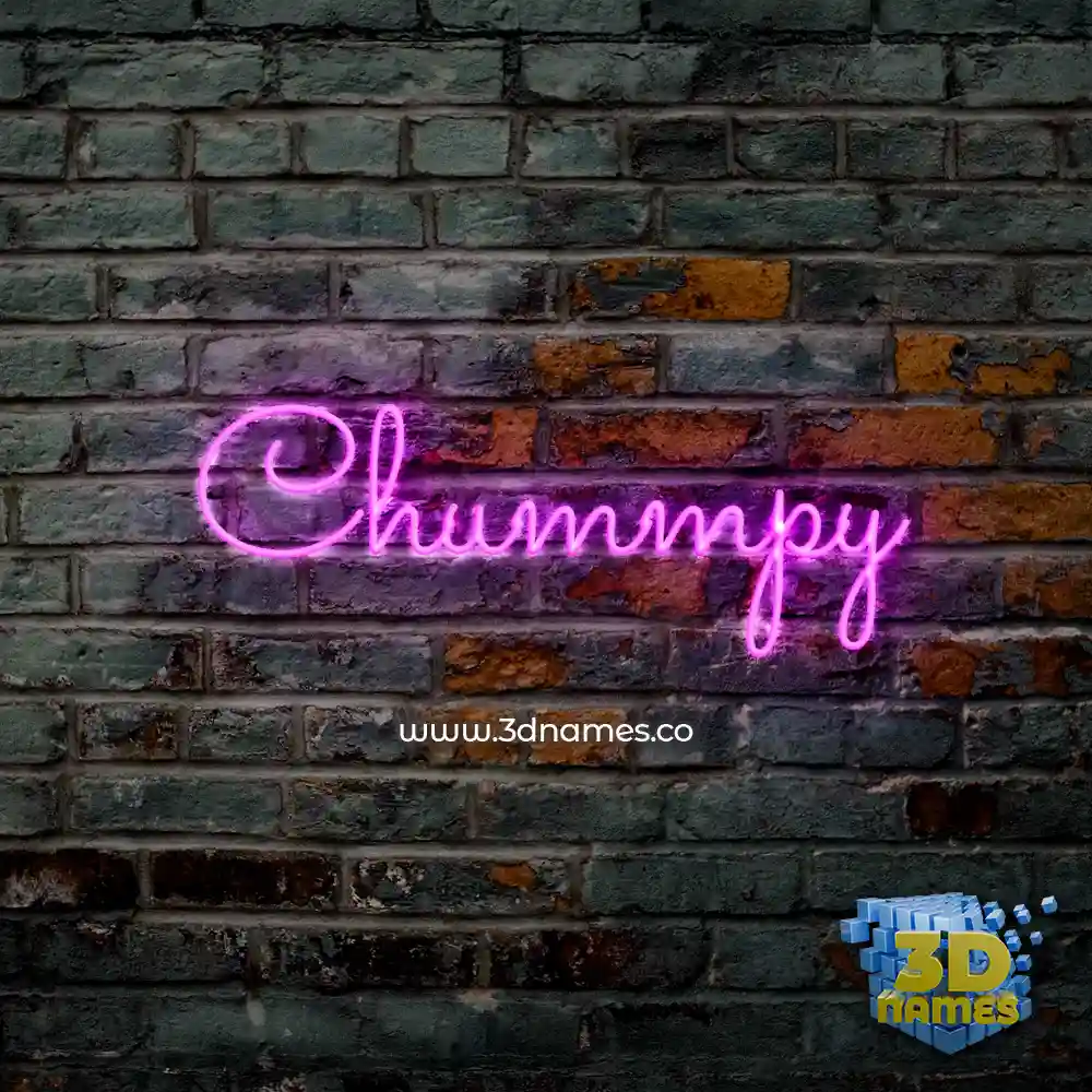 chummpy in Pink Neon style - 3D name wallpaper