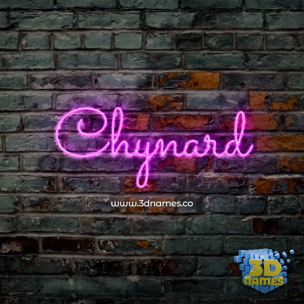 chynard in Pink Neon style - 3D name wallpaper