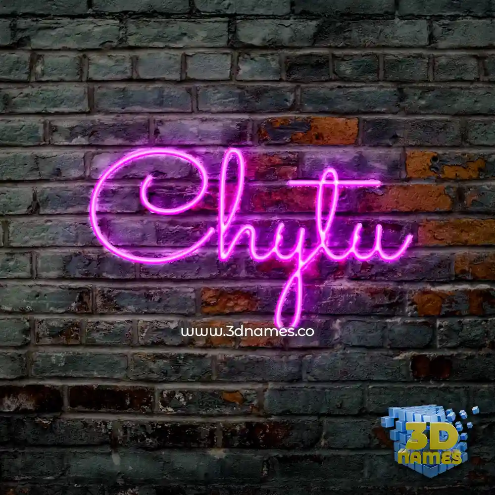 chytu in Pink Neon style - 3D name wallpaper