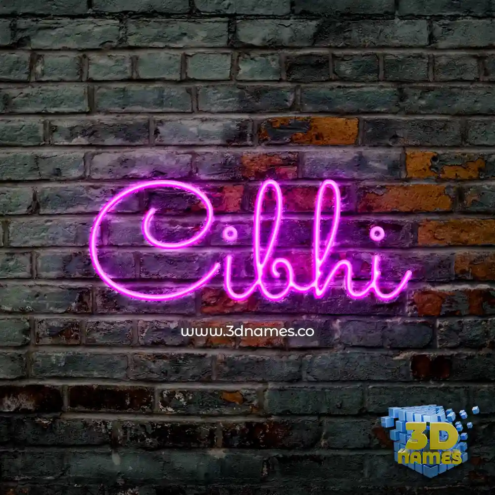cibhi in Pink Neon style - 3D name wallpaper