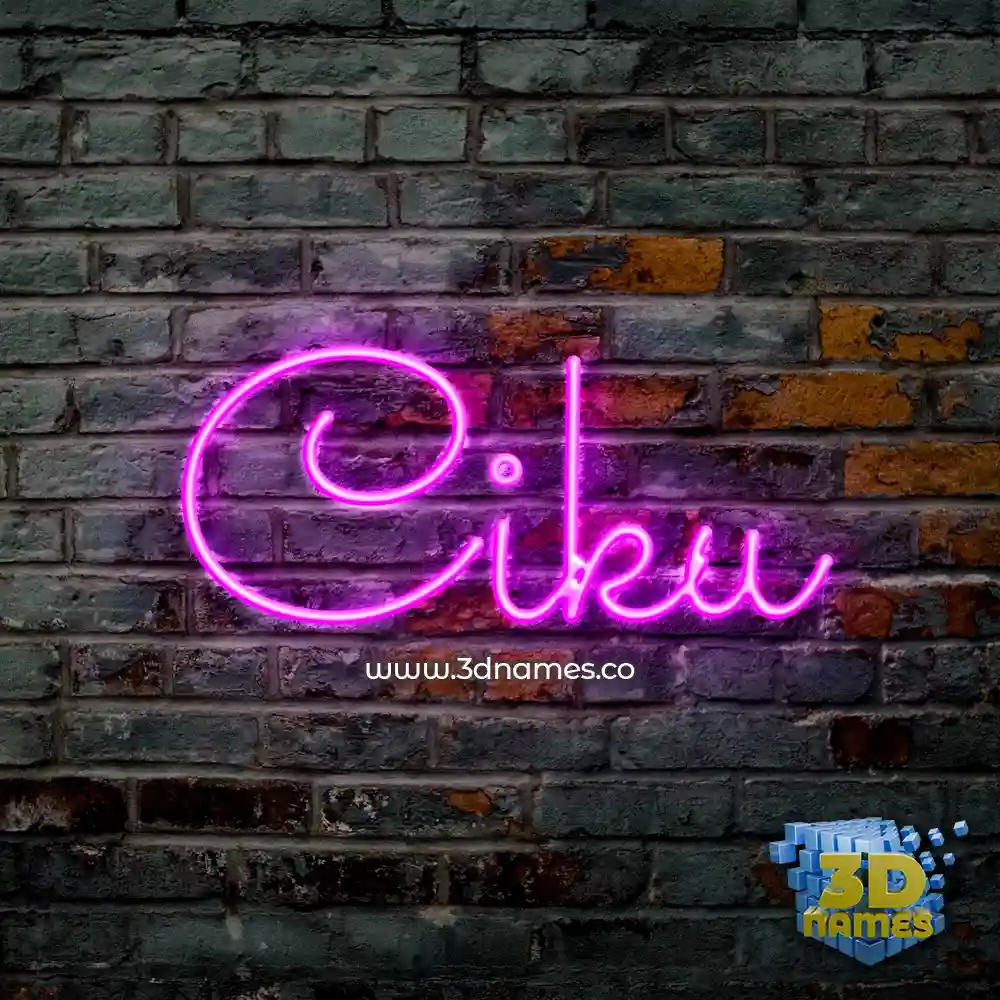 ciku in Pink Neon style - 3D name wallpaper