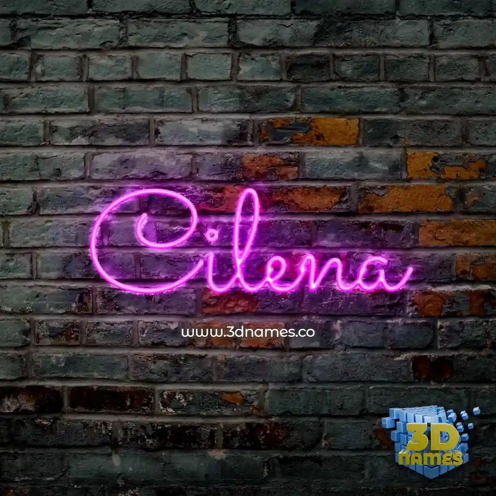 cilena in Pink Neon style - 3D name wallpaper