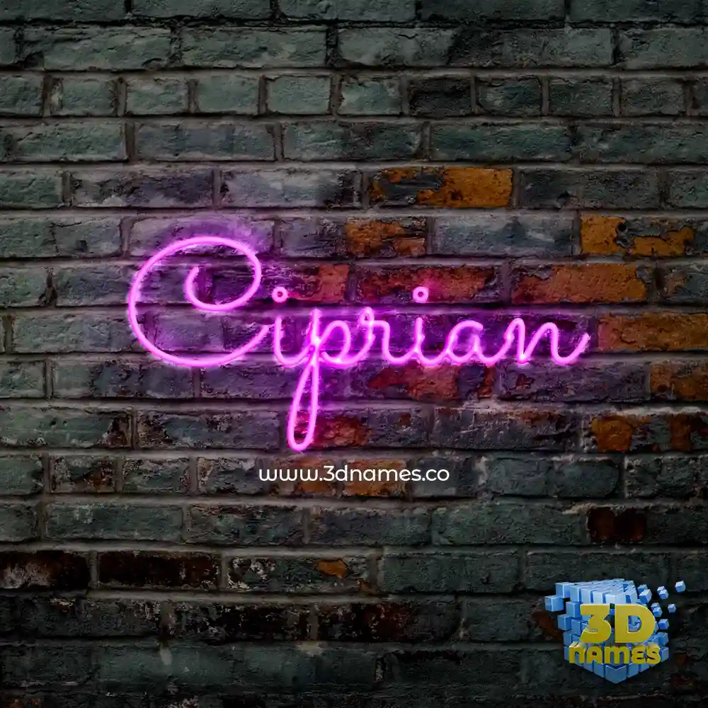 ciprian in Pink Neon style - 3D name wallpaper