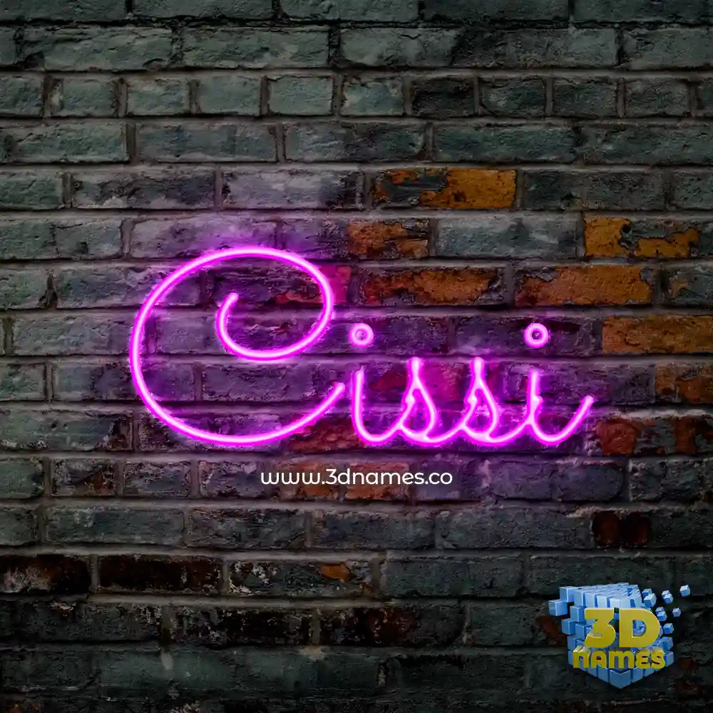 cissi in Pink Neon style - 3D name wallpaper