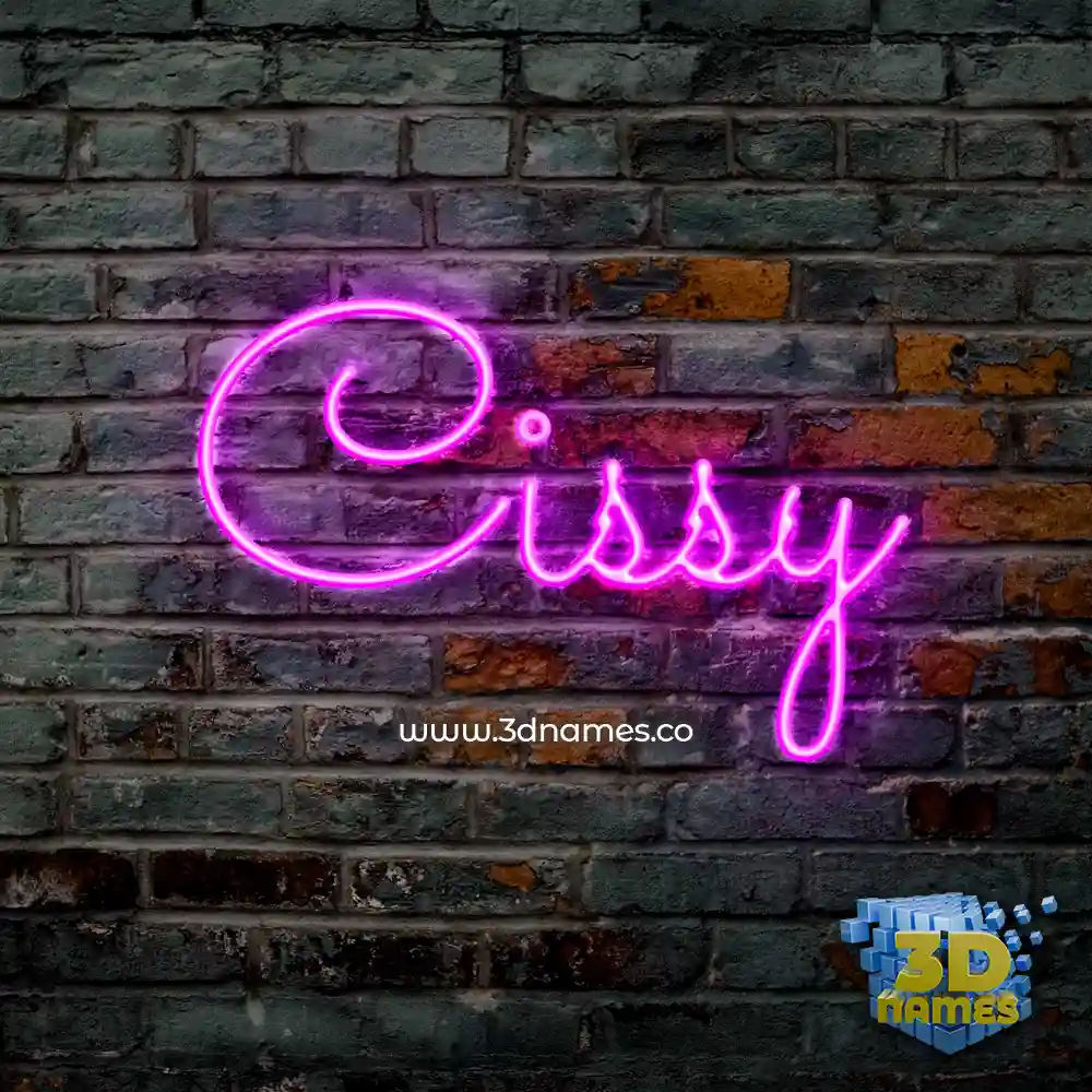 cissy in Pink Neon style - 3D name wallpaper