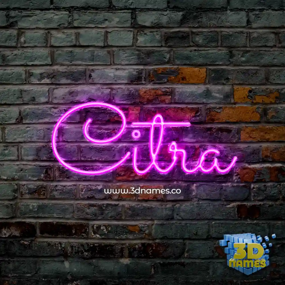 citra in Pink Neon style - 3D name wallpaper