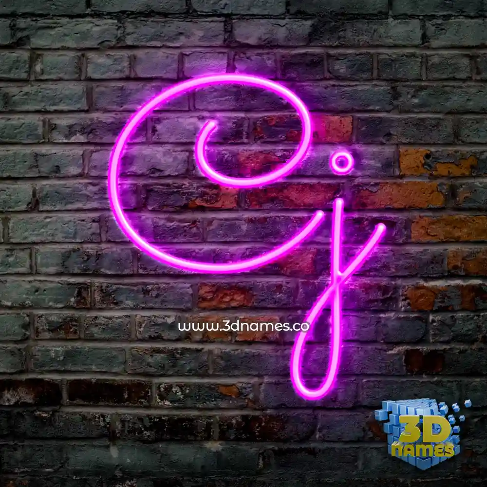 cj in Pink Neon style - 3D name wallpaper