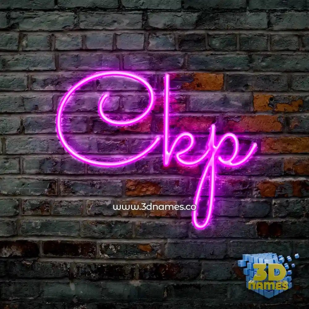 ckp in Pink Neon style - 3D name wallpaper