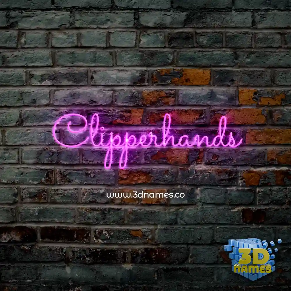 clipperhands in Pink Neon style - 3D name wallpaper