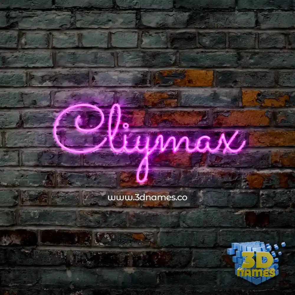 cliymax in Pink Neon style - 3D name wallpaper