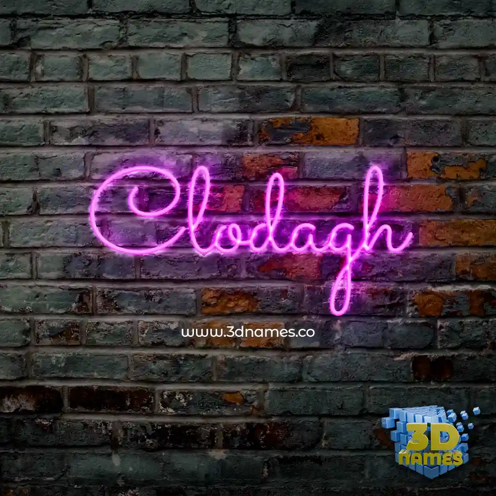 clodagh in Pink Neon style - 3D name wallpaper