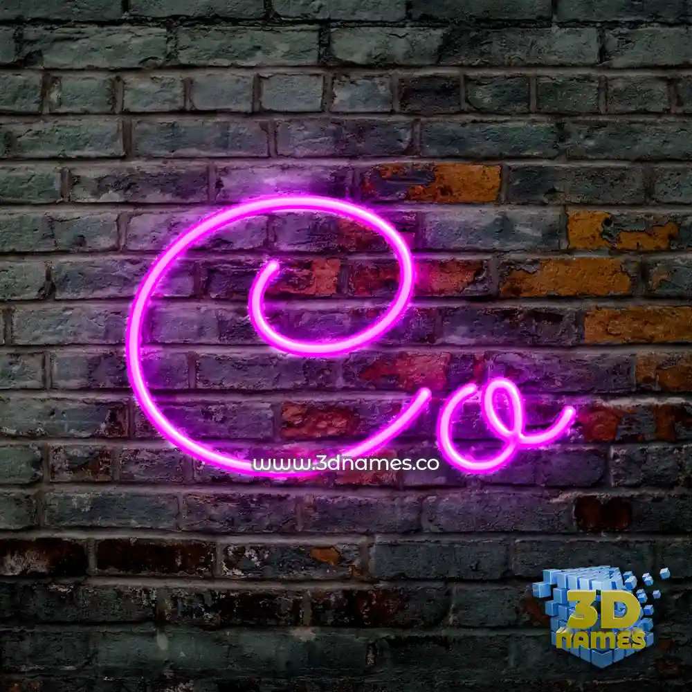 co in Pink Neon style - 3D name wallpaper