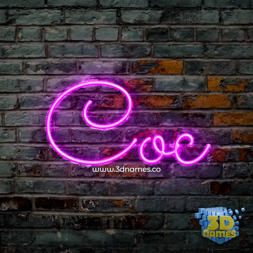 coc in Pink Neon style - 3D name wallpaper