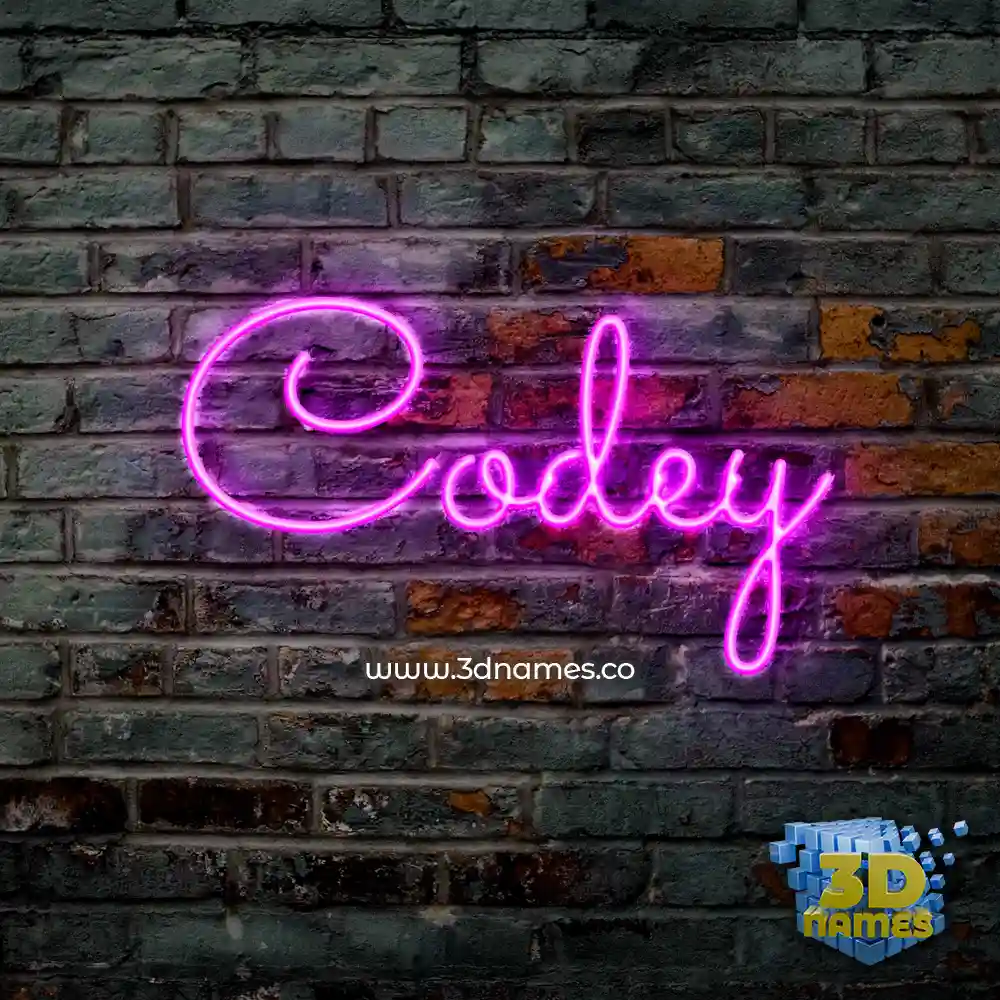 codey in Pink Neon style - 3D name wallpaper
