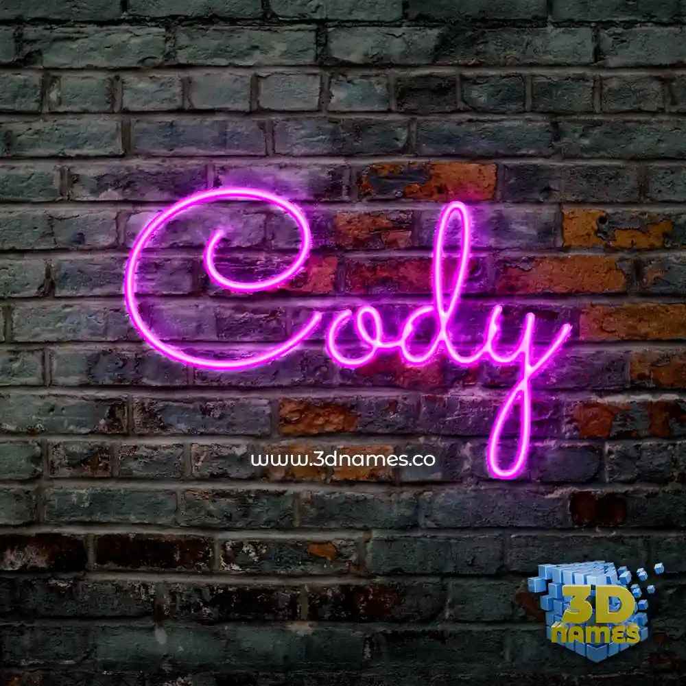 cody in Pink Neon style - 3D name wallpaper