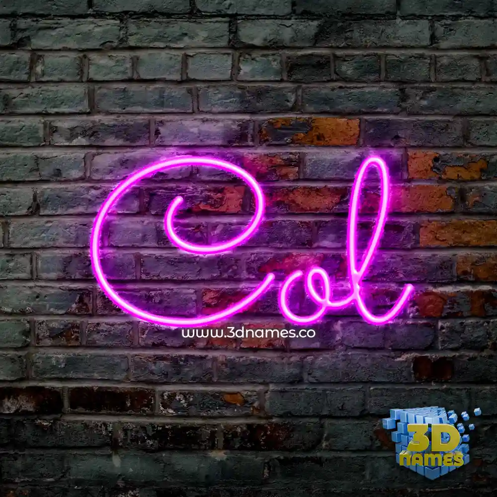 col in Pink Neon style - 3D name wallpaper