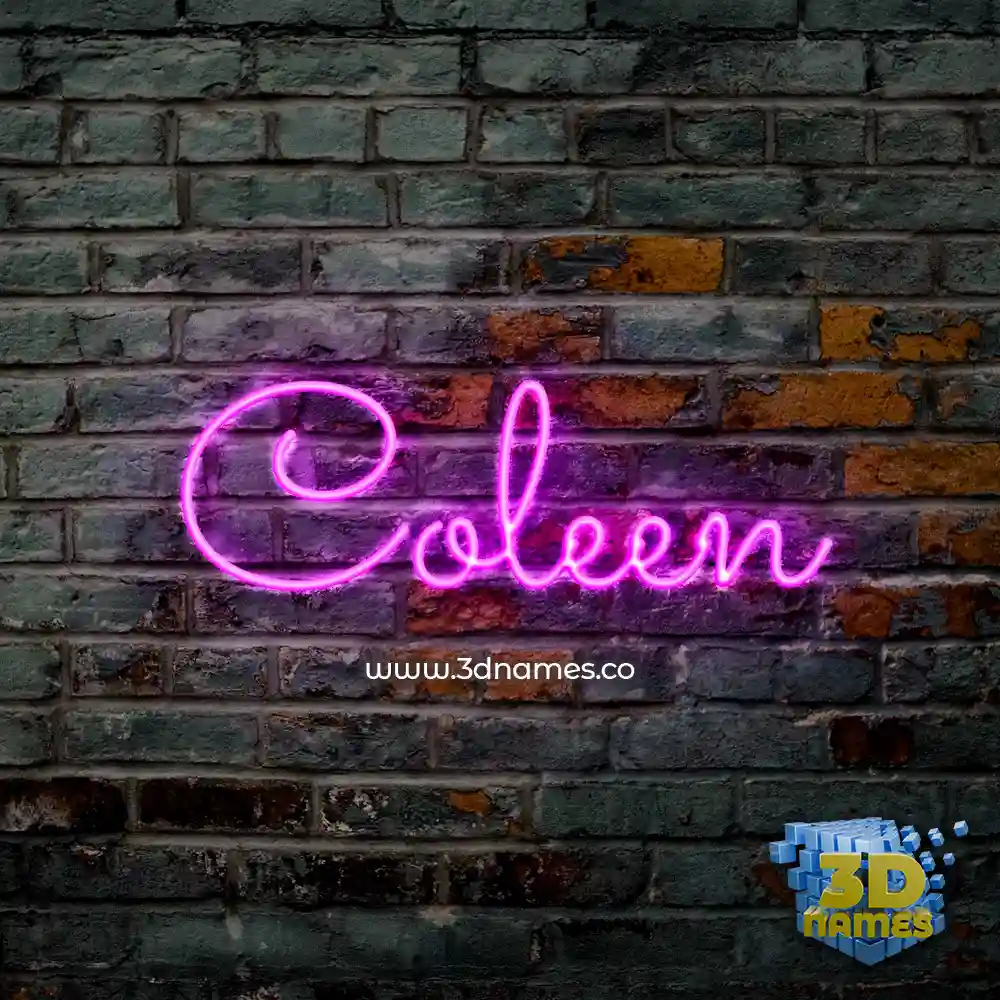 coleen in Pink Neon style - 3D name wallpaper