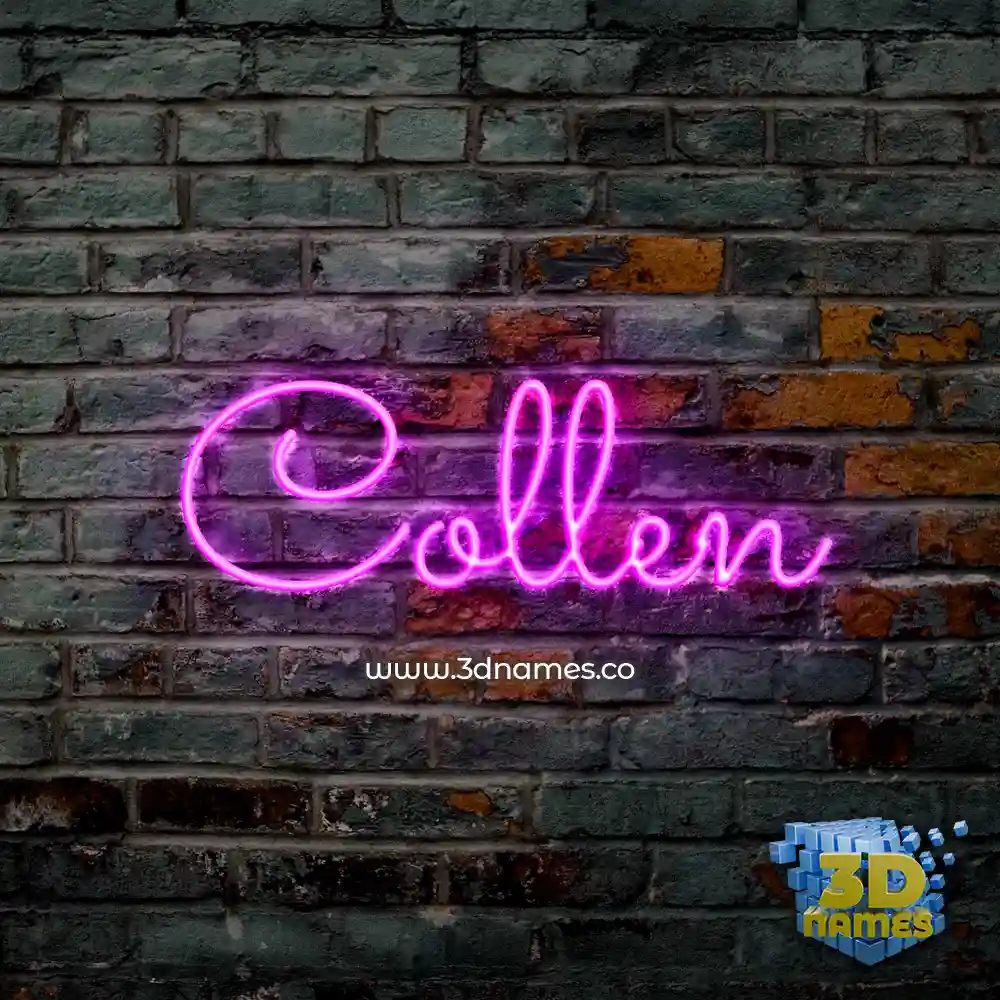 collen in Pink Neon style - 3D name wallpaper