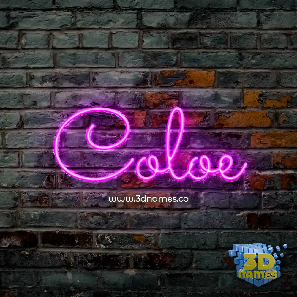 coloe in Pink Neon style - 3D name wallpaper