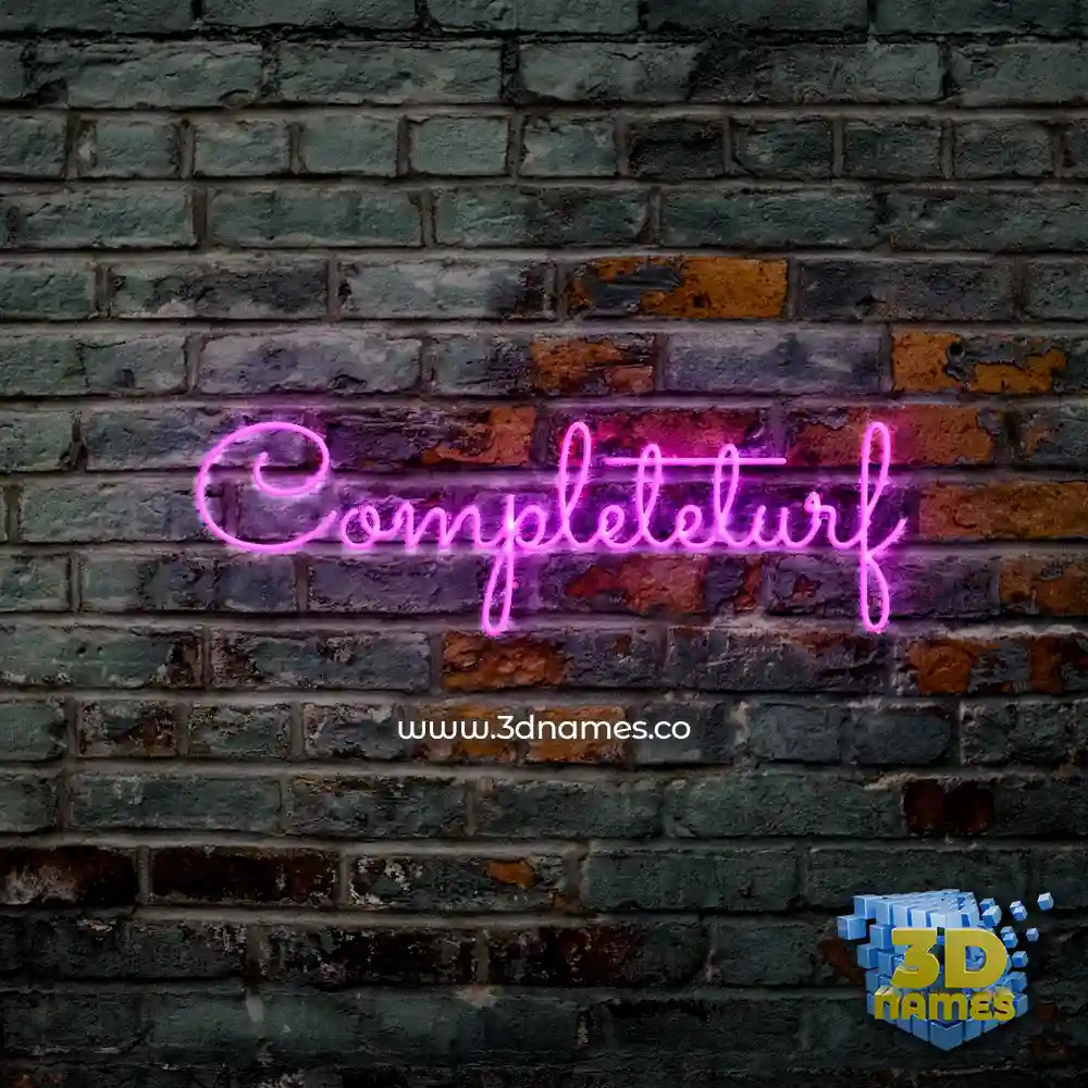completeturf in Pink Neon style - 3D name wallpaper