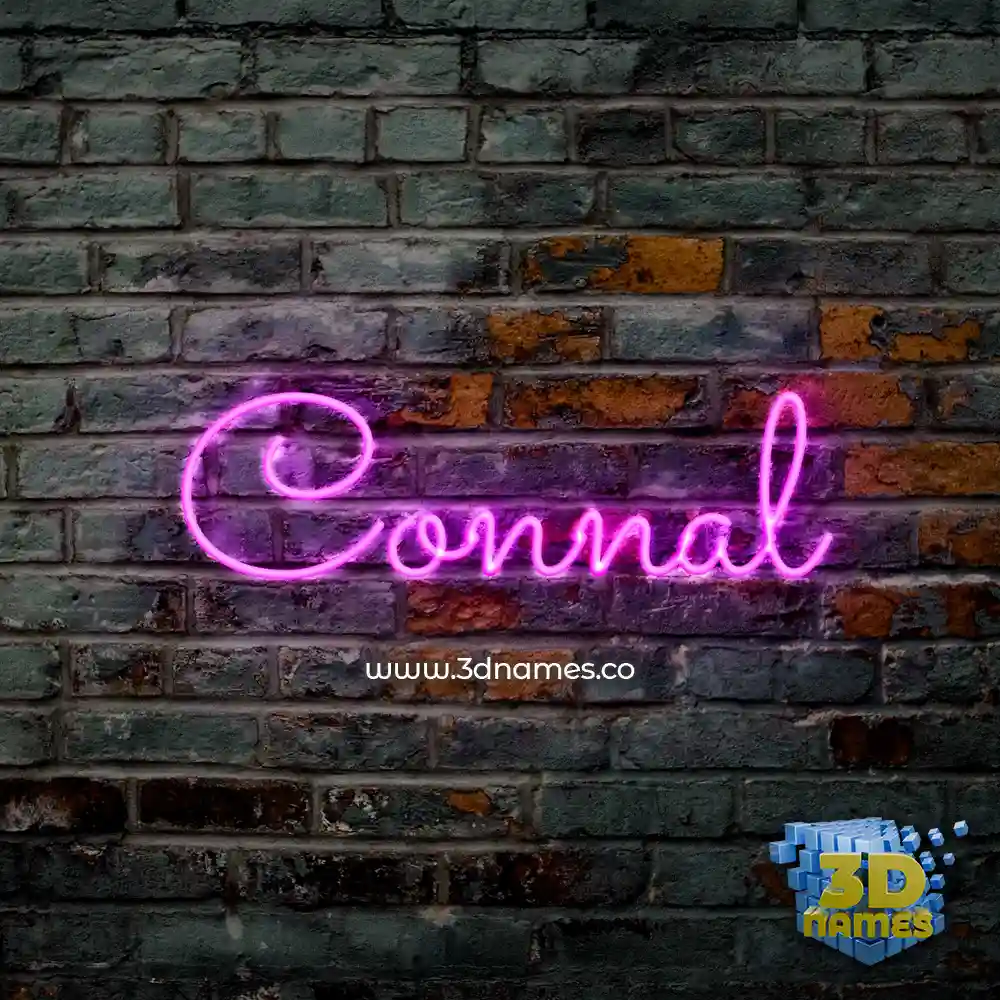 connal in Pink Neon style - 3D name wallpaper