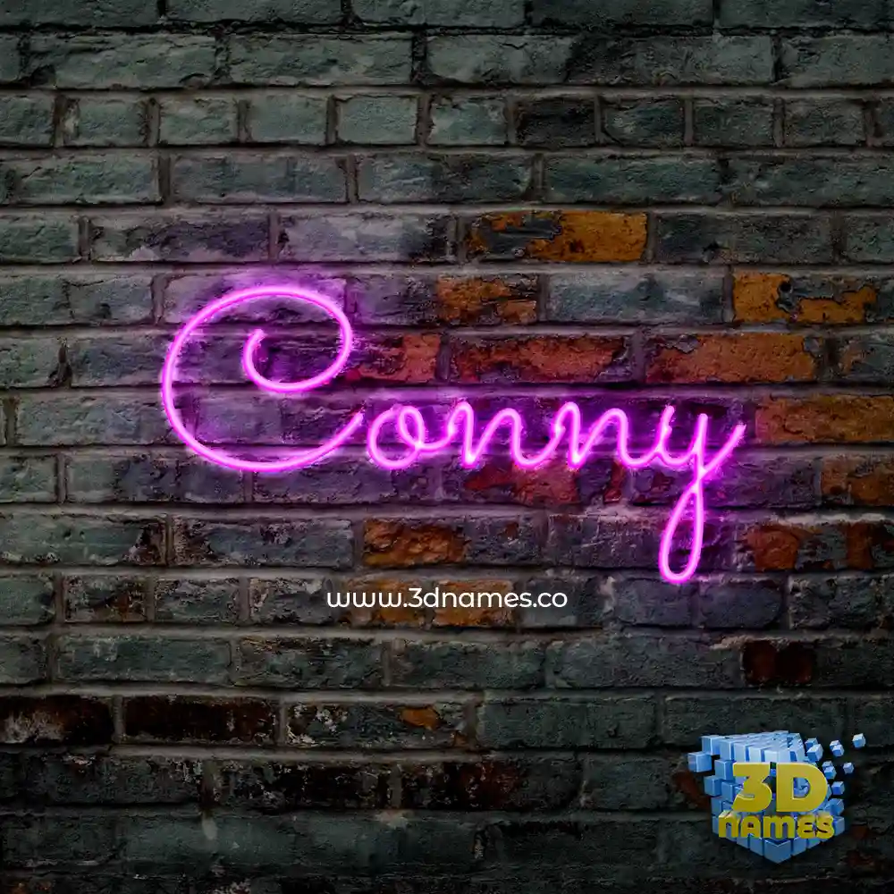 conny in Pink Neon style - 3D name wallpaper
