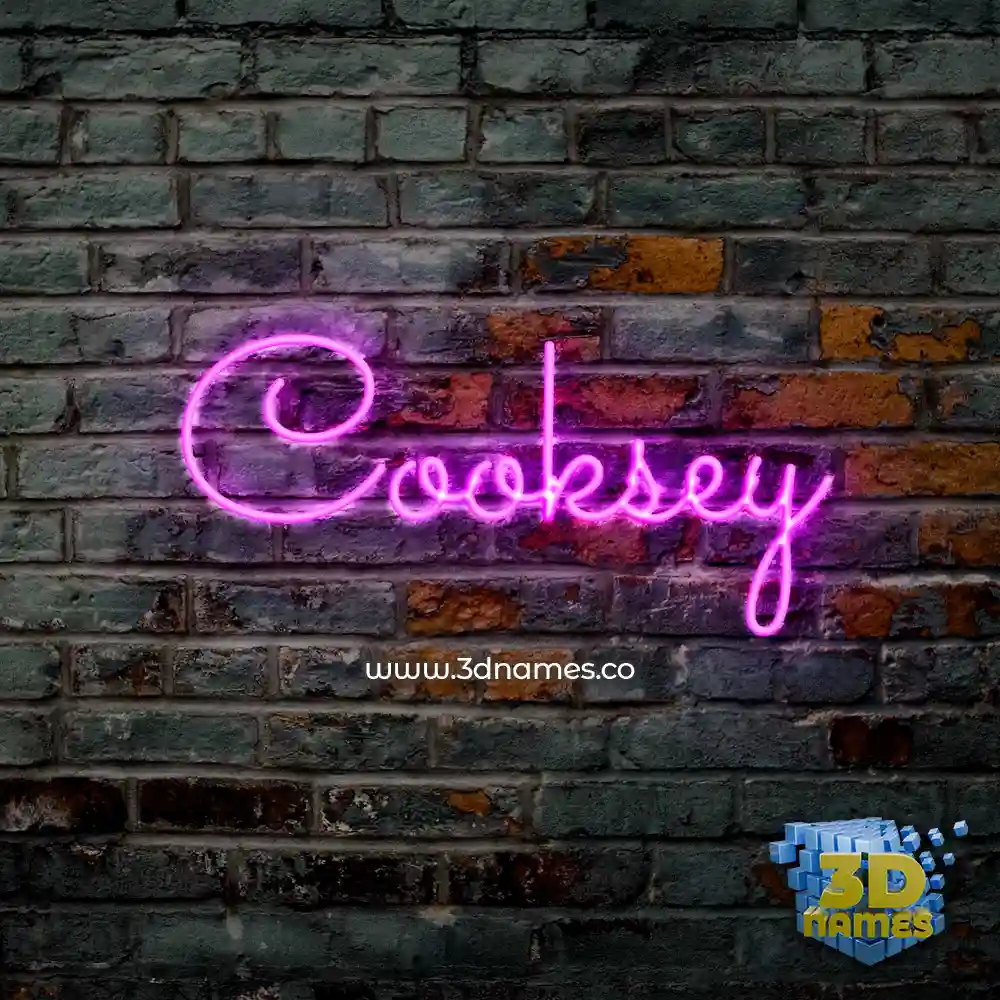 cooksey in Pink Neon style - 3D name wallpaper
