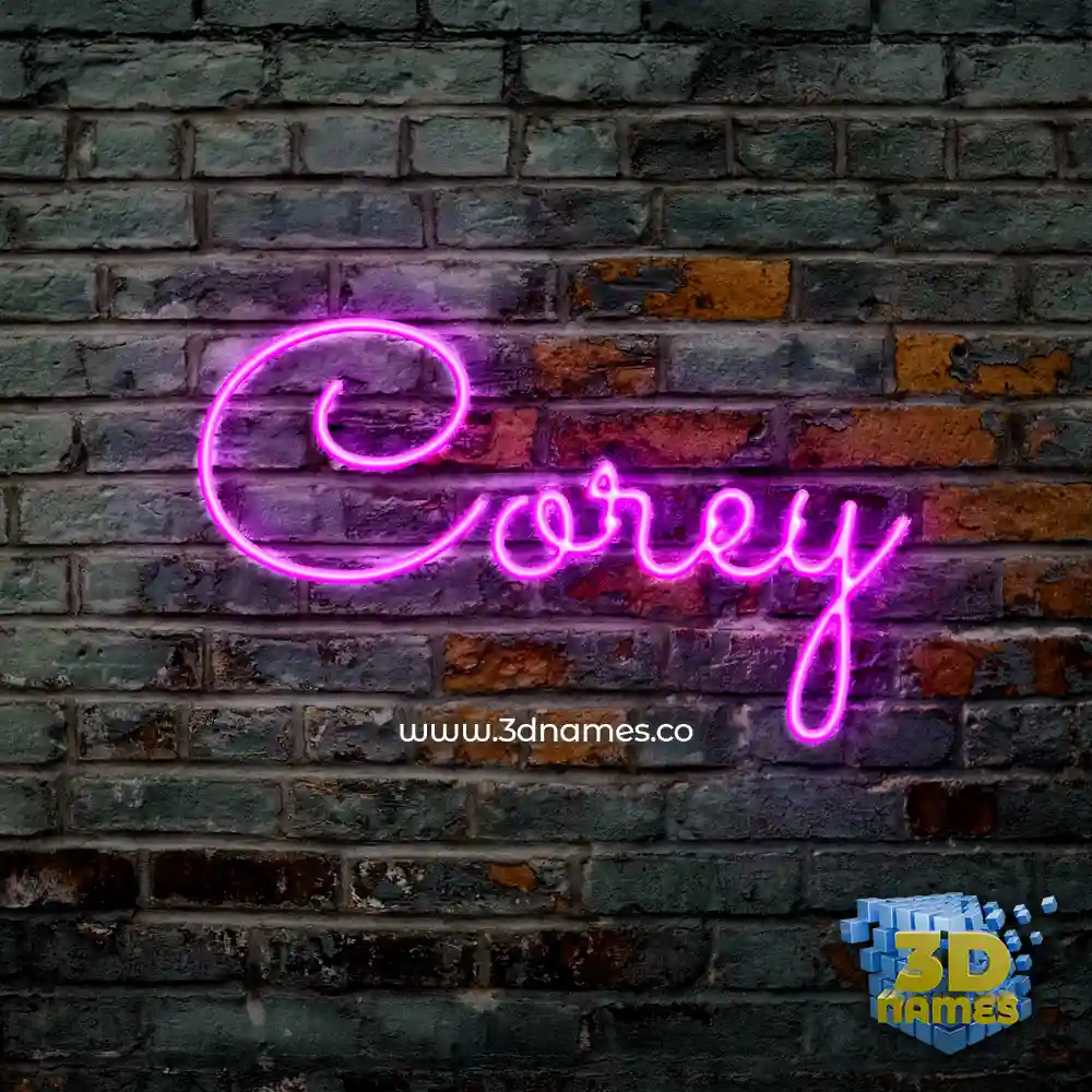 corey in Pink Neon style - 3D name wallpaper