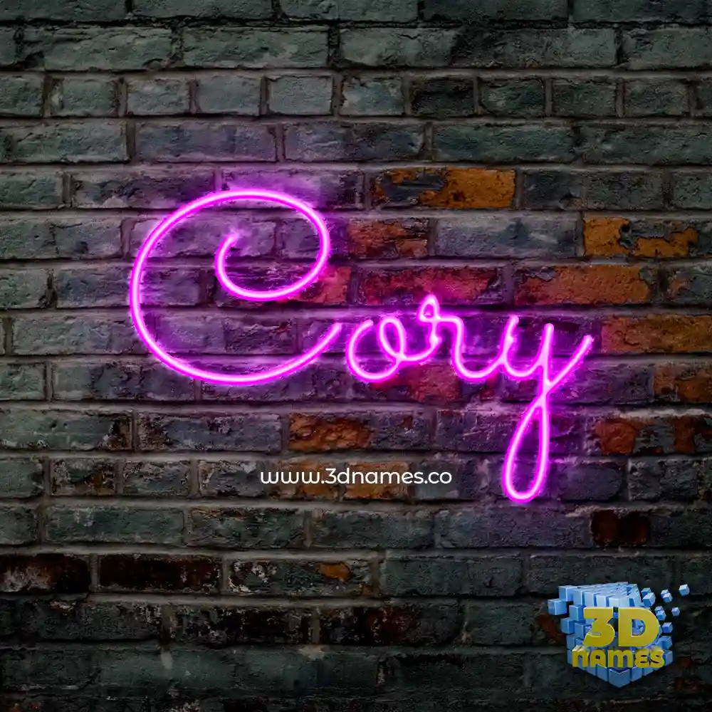 cory in Pink Neon style - 3D name wallpaper