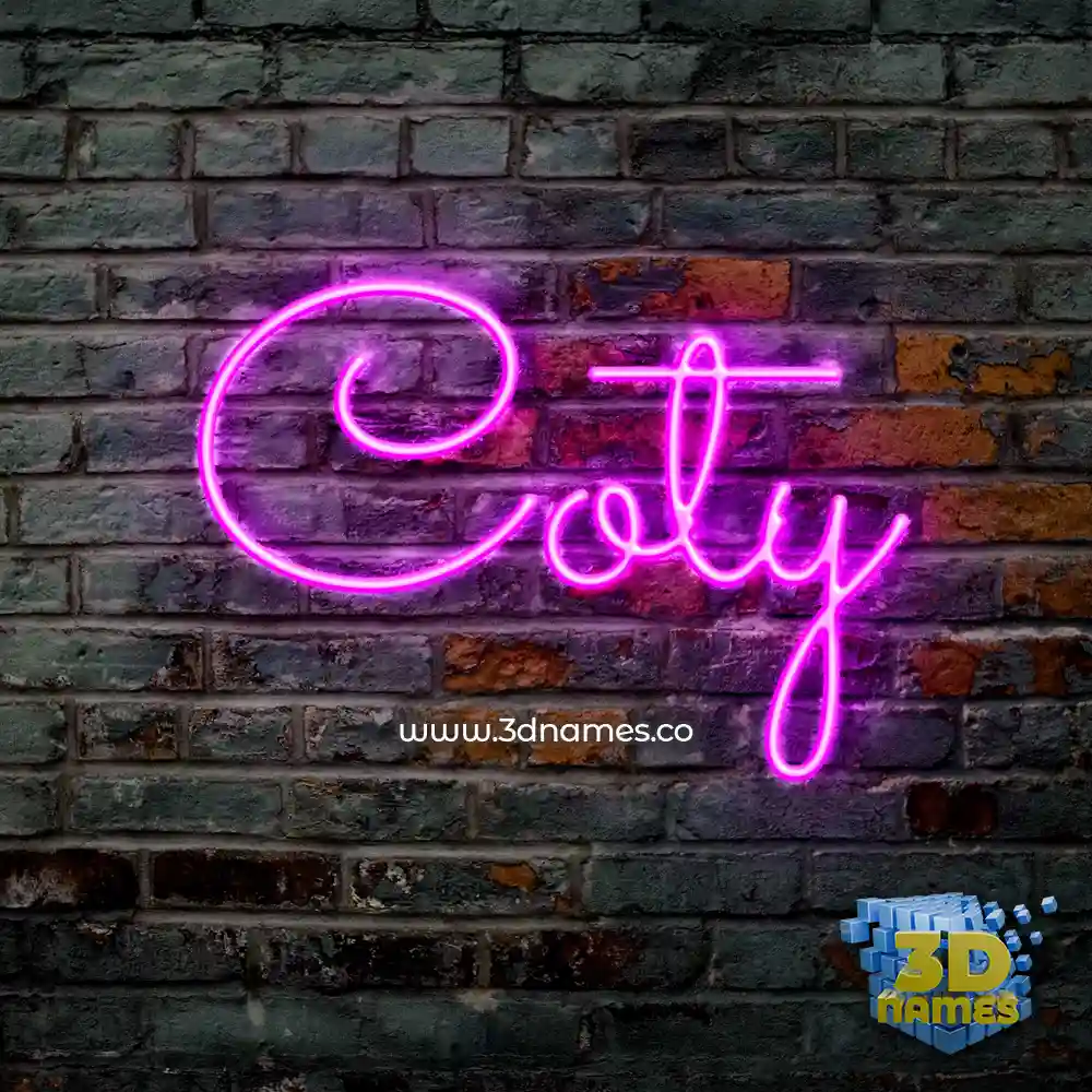 coty in Pink Neon style - 3D name wallpaper