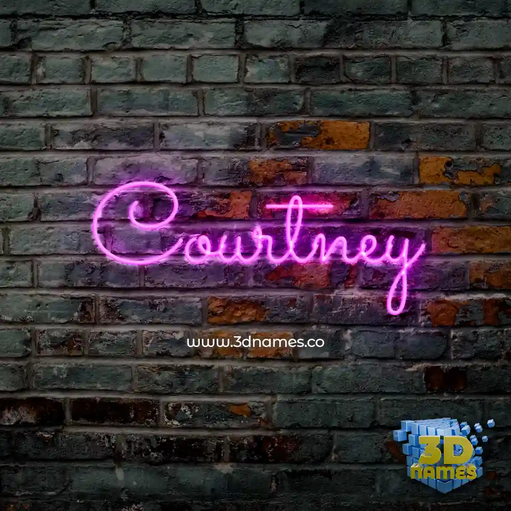 courtney in Pink Neon style - 3D name wallpaper