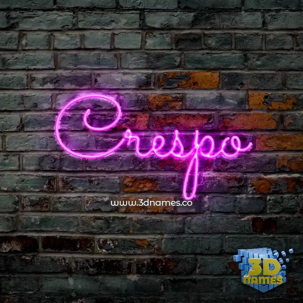 crespo in Pink Neon style - 3D name wallpaper
