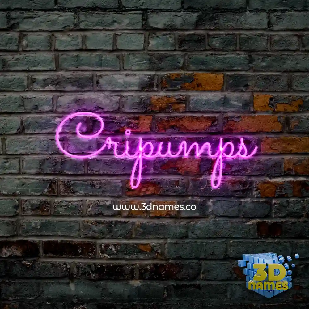cripumps in Pink Neon style - 3D name wallpaper