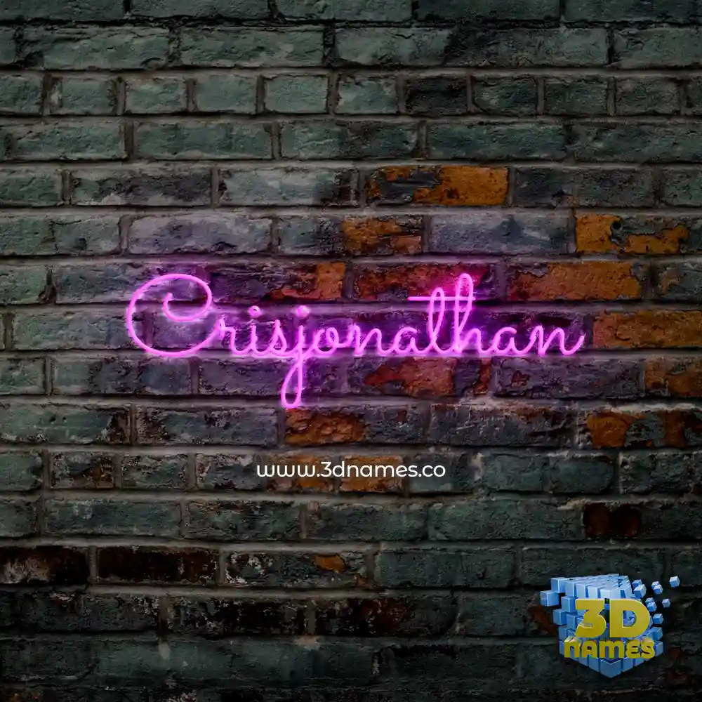 crisjonathan in Pink Neon style - 3D name wallpaper
